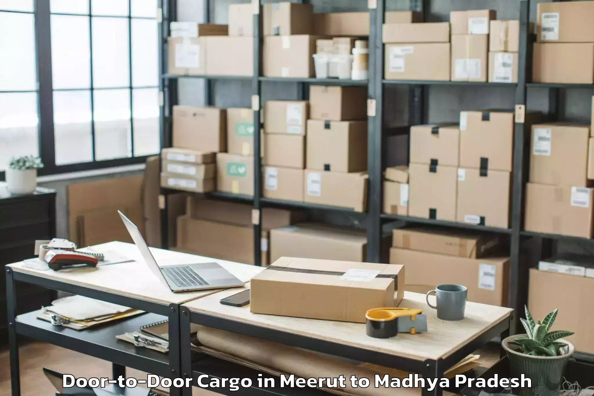 Leading Meerut to Khategaon Door To Door Cargo Provider